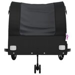 vidaXL Remorque de vélo noir 45 kg fer
