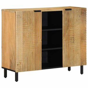 vidaXL Buffet marron 90x33x75 cm bois massif de manguier