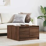 vidaXL Table basse avec tiroirs chêne marron 70 5x70x40 cm