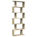 vidaXL Étagère séparatrice de pièce 6 niveaux chêne sonoma 70x24x193cm