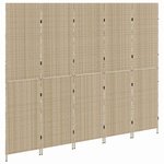 vidaXL Paravent Beige 242 x 180 cm. polyrotin