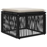 vidaXL Ensemble de canapé de jardin 10 Pièces Noir polyrotin