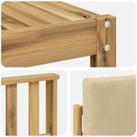 vidaXL Ensemble de canapés d'extérieur 6 pc Blanc et Beige Polyester