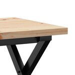 vidaXL Table basse cadre en X 40x40x35 5cm bois de pin massif et fonte