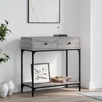vidaXL Table console sonoma gris 75x34 5x75 cm bois d'ingénierie