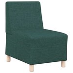 vidaXL Unité de Sofa Modulaire Sans Accoudoirs 2 Pièces Vert foncé