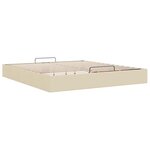 VidaXL Cadre de lit ottoman sans matelas crème 160x200 cm tissu