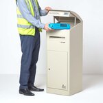 Boîte à colis Extra-Large Beige 1 porte Couvercle incliné Acier galvanisé SMART PARCEL BOX®