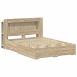 vidaXL Cadre de lit avec rangement Chêne Sonoma 150 x 200 cm