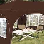 vidaXL Tente de fête pop-up 575 x 288 x 245 cm Marron Tissu Oxford
