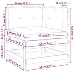 vidaXL Canapé d'angle avec coussins blanc bois de pin solide