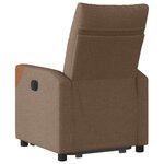 vidaXL Fauteuil inclinable Marron Tissu