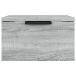 vidaXL Tables de chevet murales 2 Pièces Sonoma gris 34x30x20 cm