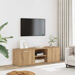 vidaXL Meuble TV chêne artisanal 120x34x37 cm bois d'ingénierie
