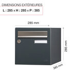 Boite aux lettre  Allure 1 porte  gris anthracite 7016M