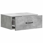 vidaXL Cabinet de chevet mural Gris béton 49 x 34 5 x 20 cm