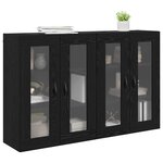 vidaXL Cabinets muraux 2 Pièces Chêne noir 69 5 x 34 x 90 cm