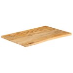 vidaXL Dessus de table à bord vivant 90x60x2 5 cm bois massif manguier