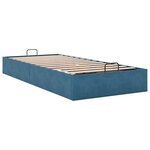 vidaXL Cadre de lit ottoman sans matelas bleu foncé 100x200 cm velours