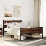 vidaXL Cadre de lit sans matelas chêne marron 120x190 cm