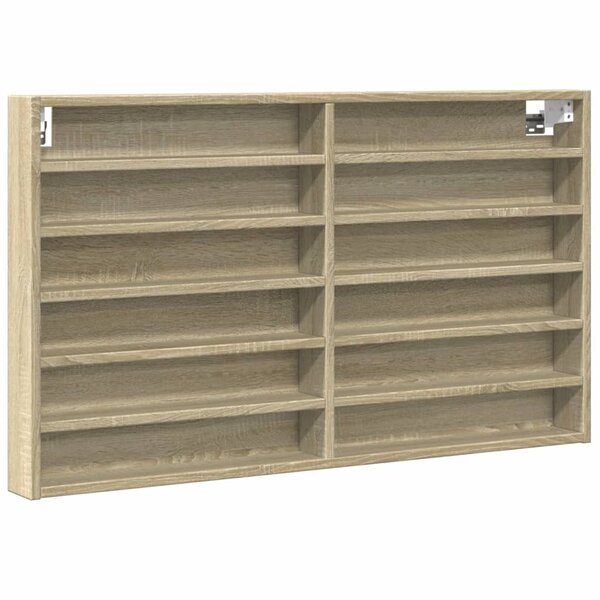 vidaXL Armoire à vitrine chêne sonoma 100x8 5x58 cm bois d'ingénierie