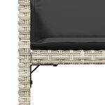 vidaXL Ensemble à manger de jardin et coussins 13 Pièces gris clair rotin