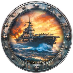 Pièce de monnaie en Argent 1 Dollar g 31.1 (1 oz) Millésime 2026 Famous Ships USS ENTERPRISE