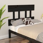 vidaXL Tête de lit Noir 93 5x3x81 cm Bois massif de pin