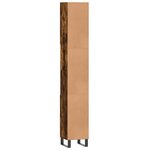 vidaXL Armoire de bain chêne fumé 30x30x190 cm bois d'ingénierie