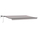 Auvent manuel rétractable vidaXL avec LED Gris clair 400x350 cm