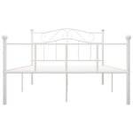 vidaXL Cadre de lit sans matelas blanc métal 120x200 cm