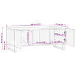vidaXL Table basse blanc 100x55x40 cm bois de manguier massif
