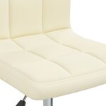 vidaXL Chaise pivotante de bureau Crème Tissu