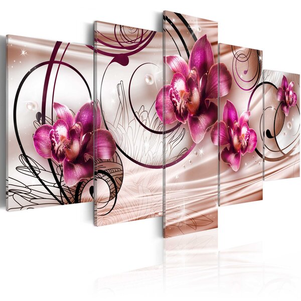 Tableau - danse de perles l x h en cm 100x50