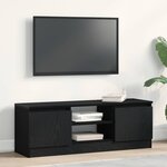 vidaXL Meuble TV chêne noir 102x30x36 cm bois d'ingénierie