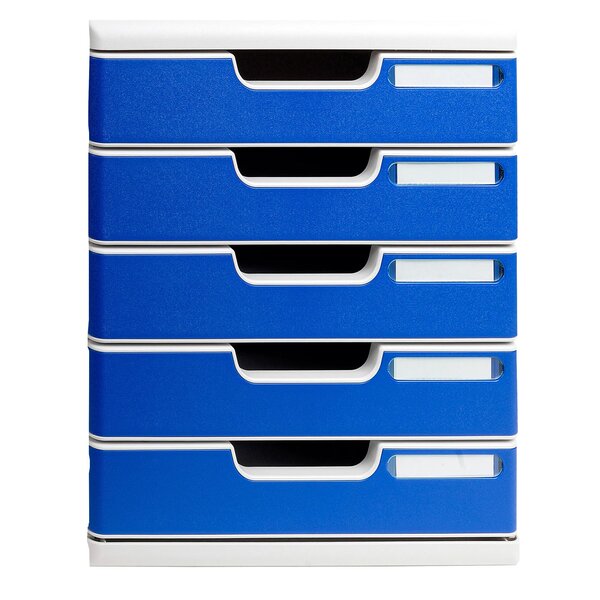 Module De Classement Modulo Office 5 Tiroirs Fermés - Bleu - Exacompta