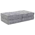 vidaXL Canapé modulaire 2 Pièces Gris clair 70 x 70 x 36 cm tissu