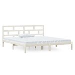 vidaXL Cadre de lit sans matelas blanc bois massif 140x190 cm