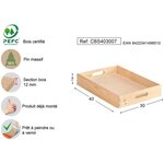 Caisse en bois de rangement 40 x 30 x 7 cm