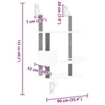 vidaXL Arbre à chat mural avec griffoir crème 153 cm