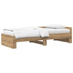 vidaXL Cadre de lit avec tête de lit Chêne artisanal 80 x 200 cm