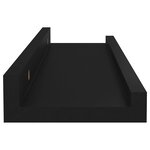 vidaXL Étagères murales 4 Pièces Noir 40x9x3 cm
