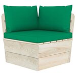 vidaXL Salon de jardin palette 10 Pièces avec coussins Épicéa imprégné