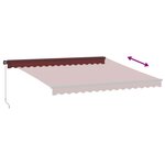 vidaXL Auvent manuel rétractable avec LED bordeaux 400x350 cm