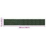 vidaXL Écran de balcon avec feuilles Vert foncé 500 x 75 cm