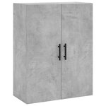vidaXL Buffet haut Gris béton 69 5x34x180 cm Bois d'ingénierie