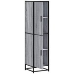 vidaXL Buffet haut sonoma gris 35 5x35x139 cm bois d'ingénierie métal