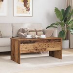 vidaXL Table basse Bois Ancien 102 x 50 5 x 46 5 cm Bois d'ingénierie