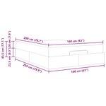 vidaXL Cadre de lit avec matelas Gris 160 x 200 cm Faux cuir