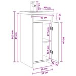 vidaXL Meuble de salle de bain avec évier Blanc 42 x 40 x 84 5 cm